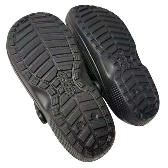 Crocs Classic Black Lined Clogs, Fleece-Lined Cozy Comfort, Size Womens 8, Men 6 - Picture 3 of 8